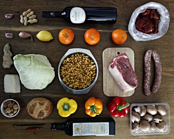 Was Kühlschrank und Vorratskammer so hergaben (Fotos: phew)