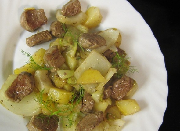 fenchellamm Fenchel, Kartoffel und Lammfilet