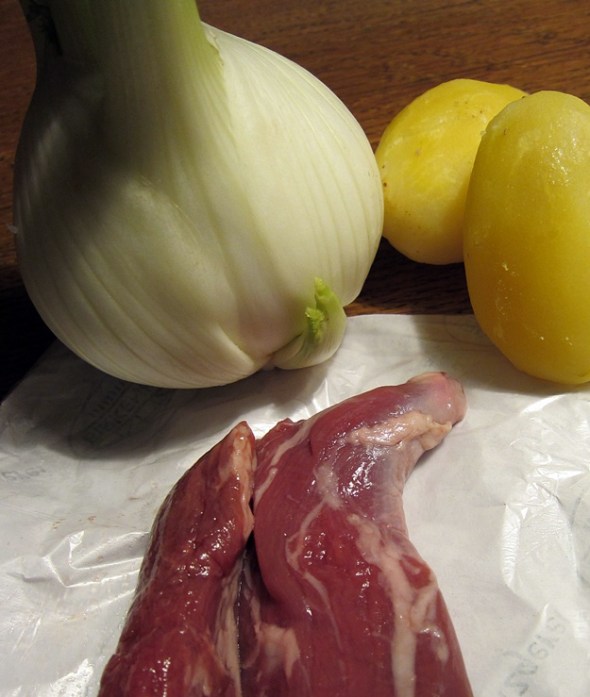 fenchellamm3 3 Komponenten: Lammfilet, Fenchel und Vortagskartoffeln