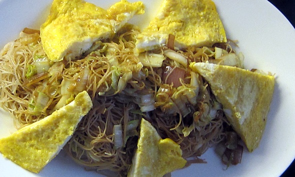 chinakohl reisnudeln mit chinakohl